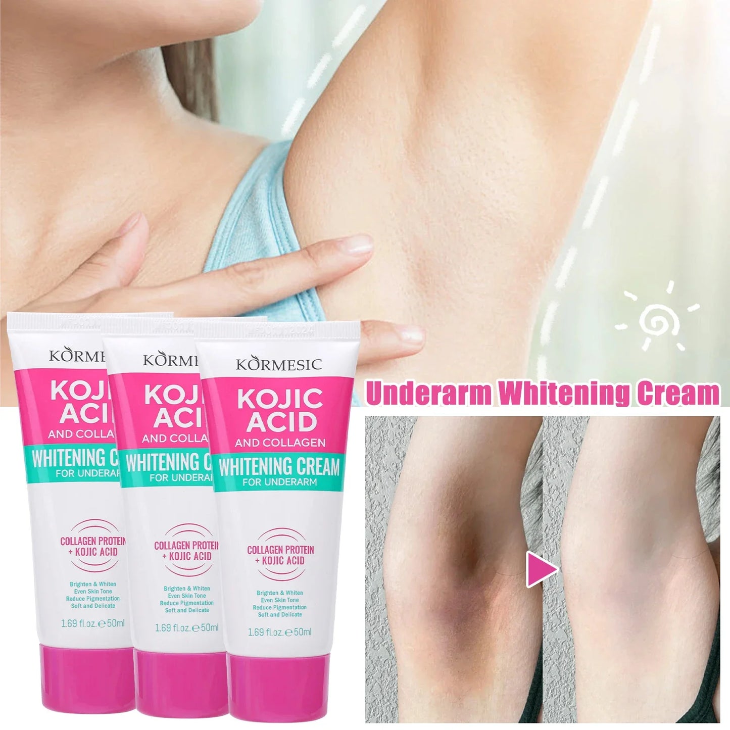 Whitening Cream Private Parts Underarm Bleaching Serum Whiten Butt Knee Brighten Inner Thigh Intimate Parts Dark Remove Melanin