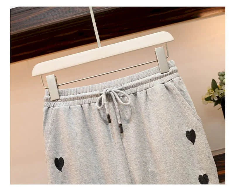 Womens T Shirts Sets Fashion Short Hooded Sports Casual Suits 2024 Summer Trend Slim Short Sleeve Tops Sweatpants Two Piece Set - AMULET RING STORE