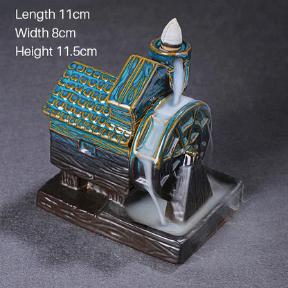 Backflow Incense Furnace, Aromatherapy Furnace, Hydroponic Cultivation of Green Plants, Home Religious Articles, Decor Line - AMULET RING STORE