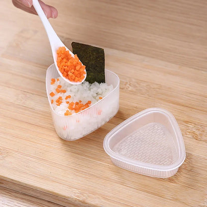 1/2Pcs Triangular Plastic Sushi Rice Ball Maker Mould Onigiri Mold Set Kitchen Gadgets Stuff Transparent Bento Accessories - AMULET RING STORE