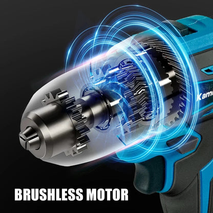 Kamolee 10mm Cordless Electric Impact Drill Electric Screwdriver Home DIY Power Tools For Makita 18V Battery - AMULET RING STORE