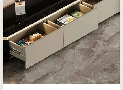 Elegant Space Saving TV Stand Eco Friendly Materials Sustainable Modern Aesthetics TV Stand Sliding Doors Living Room Furniture