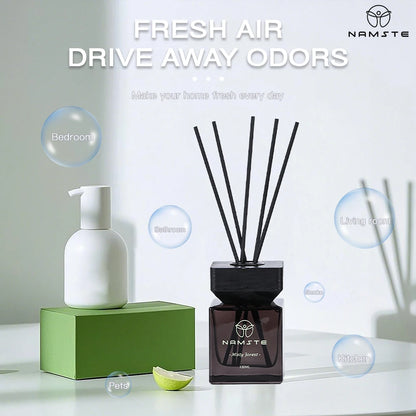 NAMSTE 100ML Reed Diffuser Stick Fragrance oil Aromatherapy Flameless Hotel Home SPA Aromatherapy Air Freshener Fragrance Scent - AMULET RING STORE