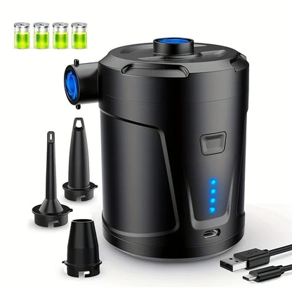 Portable air pump outdoor camping air mattress swimming pool swimming ring inflatable sofa air pump home - AMULET RING STORE