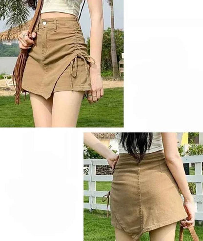 Sexy Culotte Denim Shorts for Women New In Jorts Y2k Harajuku Korean Style Youthful 2000s Clothes Classic Short Jean Pants Woman