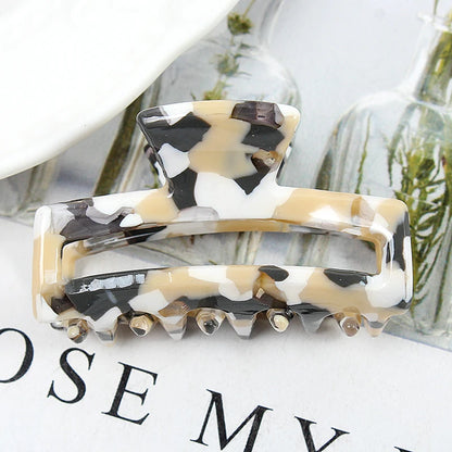 Mini Women's Hair Clips Colorful Geometric Hollow Crab Claw Clip Acetate Leopard Print Fashion Girls Hairpin Hair Accessories - AMULET RING STORE