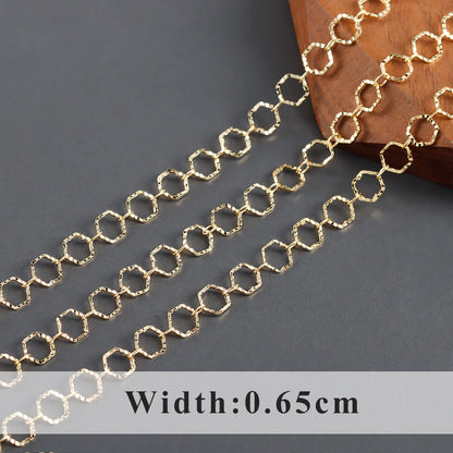 YEGUI C164,jewelry accessories,diy chain,18k gold plated,0.3microns,copper metal,diy bracelet necklace,jewelry making,1m/lot - AMULET RING STORE