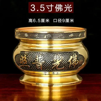 Metal incense burner Buddha tool Backflow fragrance Censer Buddhist Hall pray church tea light burner the god of wealth - AMULET RING STORE