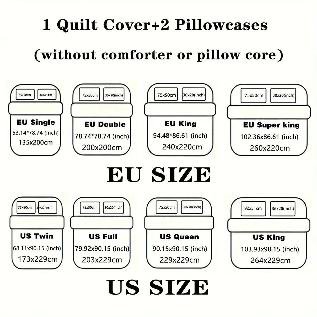 3pcs Love couple pattern printed bedding set, 1*quilt cover+2*pillowcase, suitable for couples and adults bedrooms - AMULET RING STORE