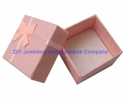 Fashion Ribbon Jewelry Box Multi Colors Ring Earrings Pendant 4x4x3cm Display Packaging Gift - AMULET RING STORE