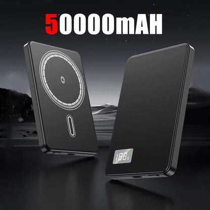 VIVO 50000mAh Portable Magnetic Wireless Power Bank PD22.5W Fast Charging External Battery for Magsafe For iPhone Samsung Xiaomi