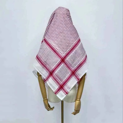 Trendy Shmagh Scarf Shawl for Men Women Multifunctional Headscarf Arab Desert Scarf Outdoor Dustproof Large Wrap Neckerchief