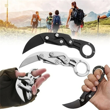Pocket Mini Outdoor Knife All-steel Claw Mechanical Paw Knives Tactical Karambit Multi Tool EDC Portable Camping Gift for Men