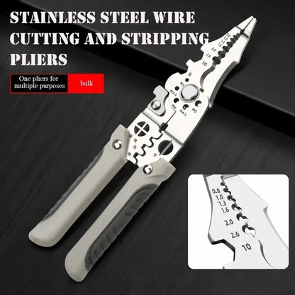 Multifunctional Electrician Pliers, 6-in-1 Wire Stripper Separator, Cutting and Crimping Tool for Cable Repair and Installation - AMULET RING STORE