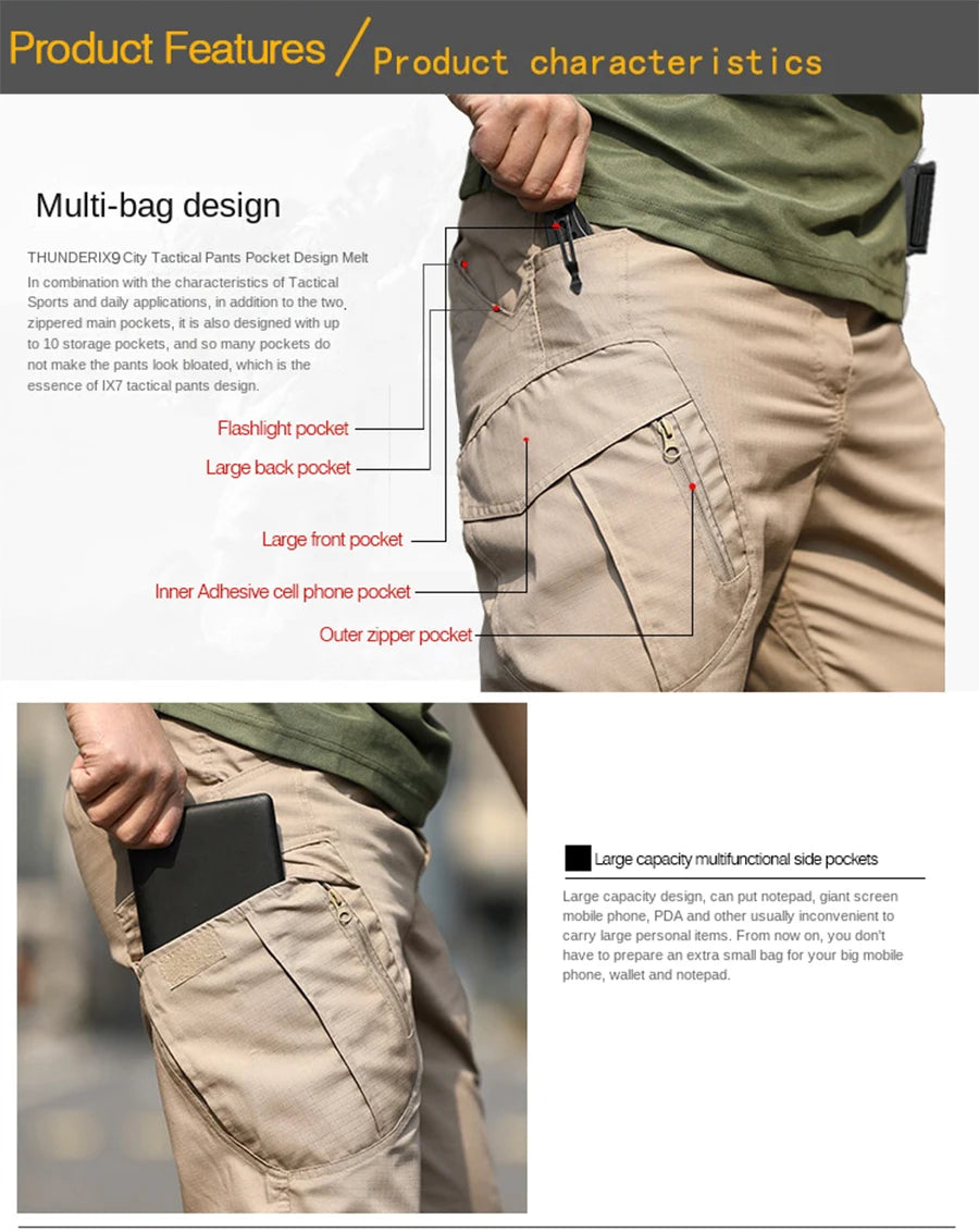 IX9 tactical overalls pants four seasons wear men's assault pants outdoor camouflage training pants wear-resistant multi-pocket