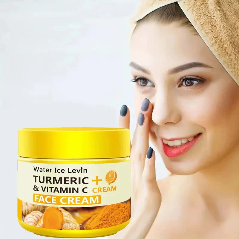 Turmeric Vitamin C Anti-Aging Cream Moisturizing Anti-Wrinkle Collagen Hyaluronic Acid Cream Skin Care Cosmetics 50g - AMULET RING STORE