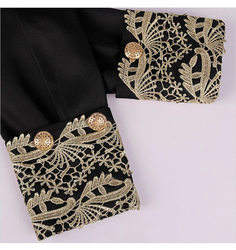 2025 New Medieval Vintage Prince Lace Suits for Men and Women, Halloween Performance Cosplay Three Piece Set(Blazer+Vest+Pants)