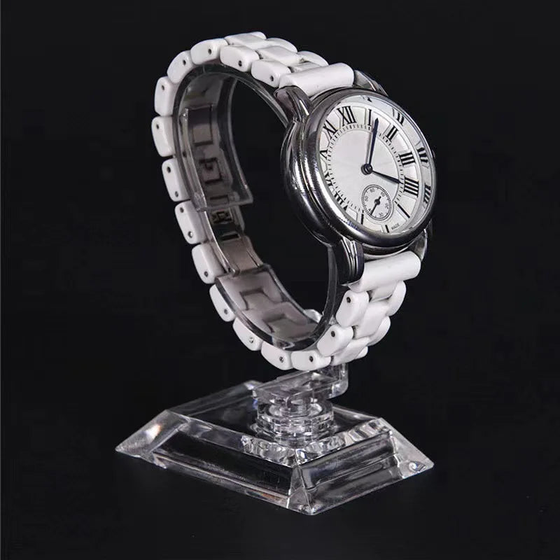 10CM Plastic Wrist Watch Display Rack Holder C-ring Sale Showcase Stand Tool Clear Jewelry Packaging for Watch Bracelet Bangle - AMULET RING STORE