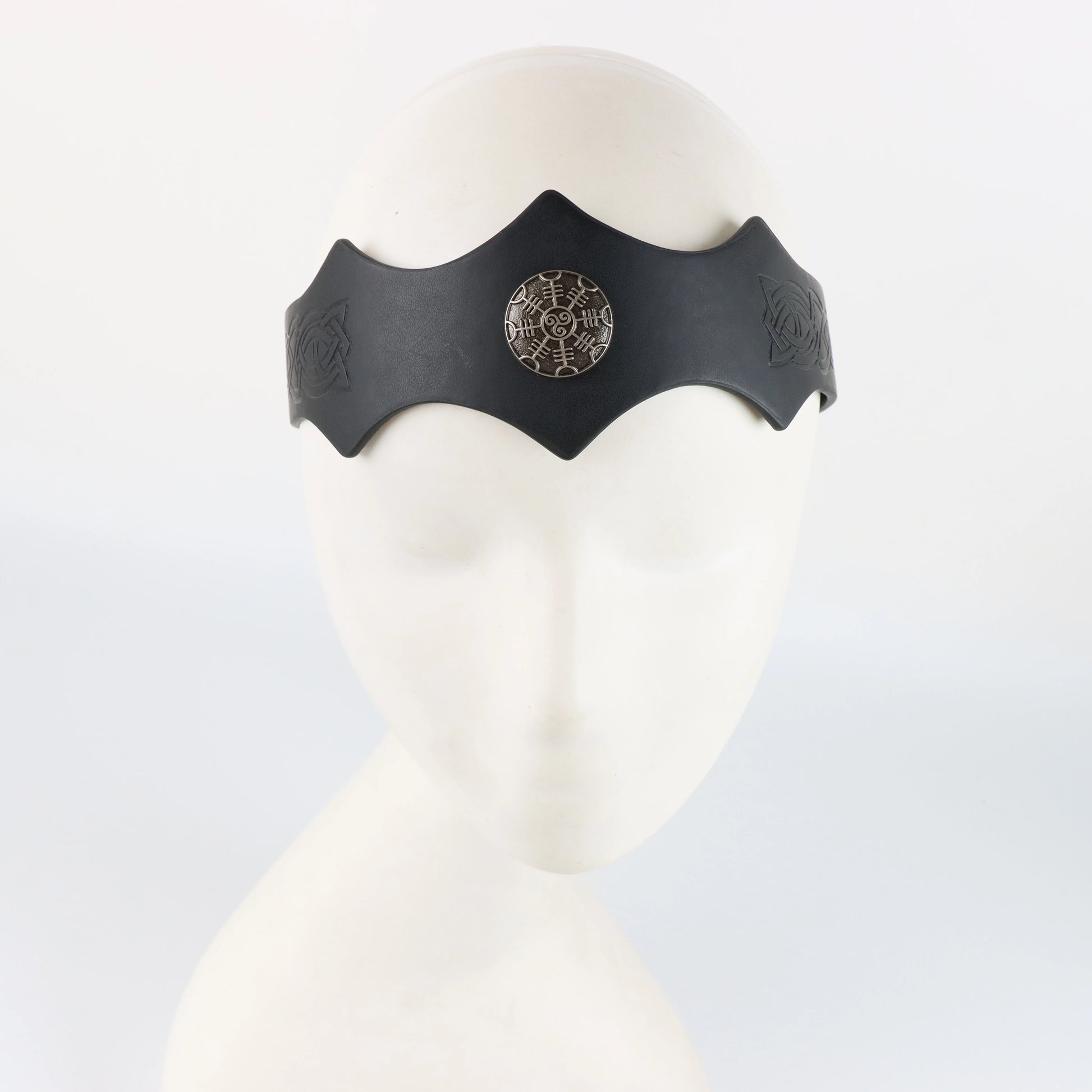 Medieval Knight Headband Viking King Crown Dress Up Halloween Cosplay LARP Accessory Ancient Roman Warrior Gladiator Headgear - AMULET RING STORE