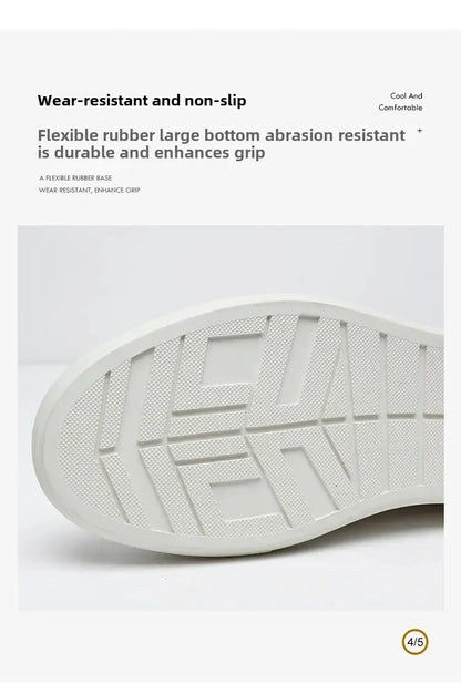 Leisure Shoes 2025 New Wear-resistant Fashion Shoes Anti-slip Anti-odor Leather Sports Thick Soles All Match Street Men's Shoes - AMULET RING STORE