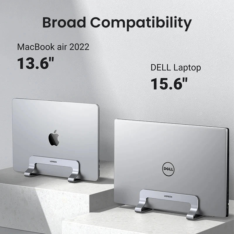 UGREEN Vertical Laptop Stand Holder For MacBook Air Pro Aluminum Foldable Notebook Stand Laptop Support MacBook Pro Tablet Stand - AMULET RING STORE
