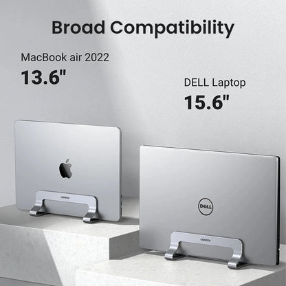 UGREEN Vertical Laptop Stand Holder For MacBook Air Pro Aluminum Foldable Notebook Stand Laptop Support MacBook Pro Tablet Stand - AMULET RING STORE