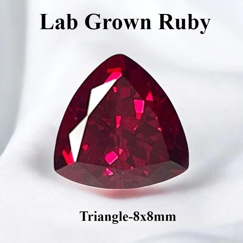 Lab Grown Ruby Pigeon Blood Red Color For Jewelry Diy Making Main Materials Selectable Certificate