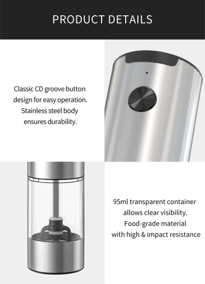 Electric Salt And Pepper Grinder With Adjustable Coarseness Refillable Mills Battery Powered Pepper Grinder Kitchen Gadget Tool - AMULET RING STORE