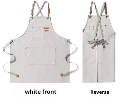 Customized apron New Fashion Canvas Kitchen Aprons For Woman Men Chef Work Apron For Restaurant Bar Shop Cafes Studios Uniform - AMULET RING STORE