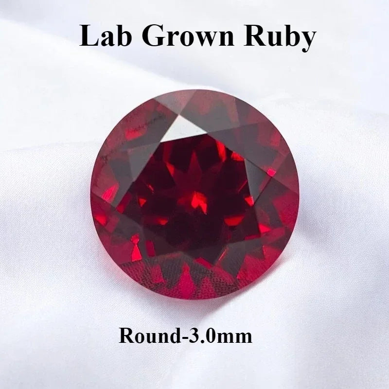 Lab Grown Ruby Pigeon Blood Red Color For Jewelry Diy Making Main Materials Selectable Certificate