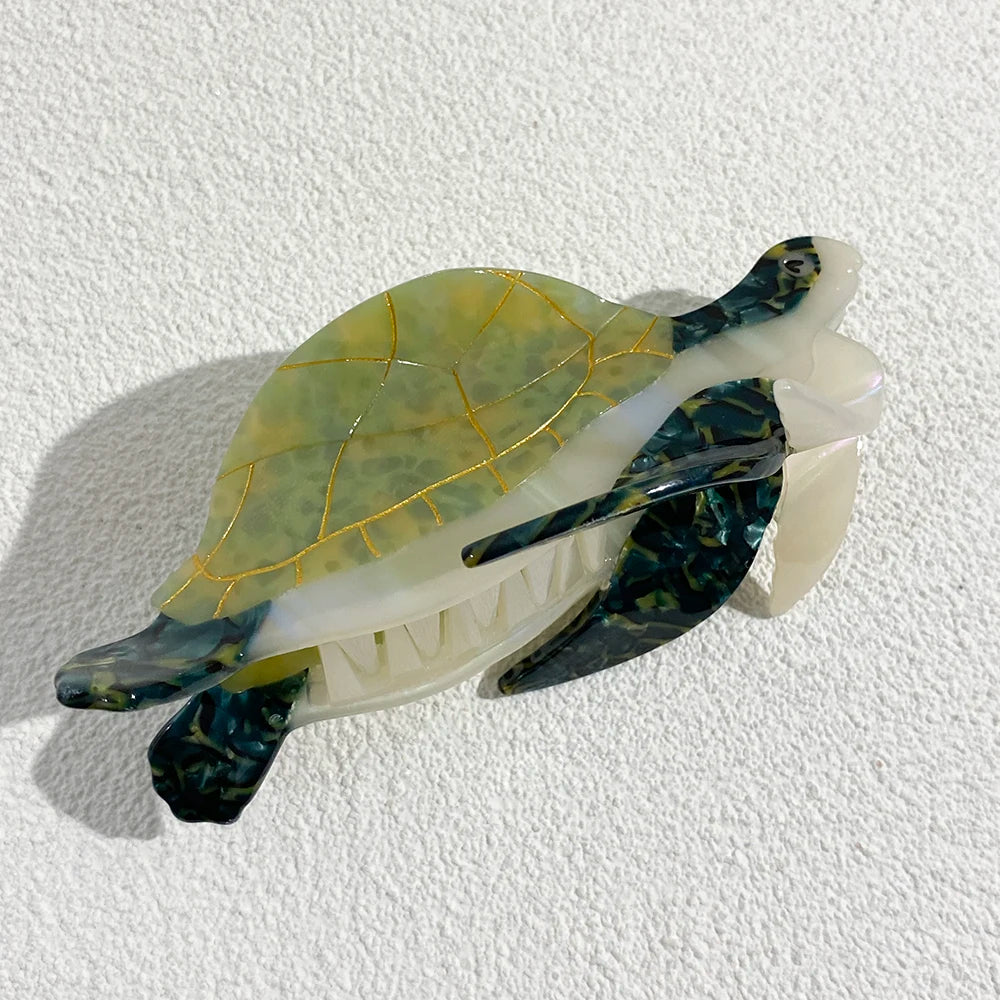 Creative Funny Acetate Tortoise Sturgeon Fish Shark Hairpin Oversize Marine Animal Barrettes Thick Hair Clip Claw Accessories - AMULET RING STORE