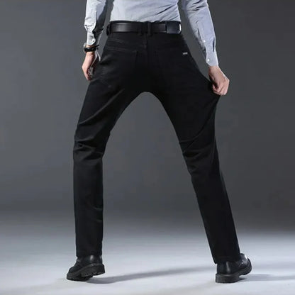 Wthinlee Spring Summer Business Jeans Men Light Blue Casual Straight Stretch Fashion Classic Work Denim Trousers Brand Clothing