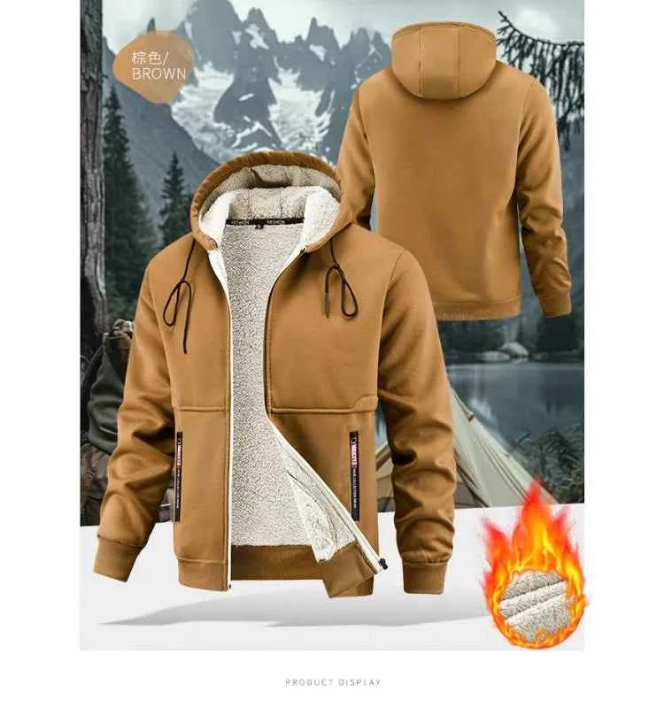 New Autumn and Winter Warm Jacket for Men, Thickened Lamb Wool, High-quality, Comfortable, Casual and Fashionable Jacket for Men