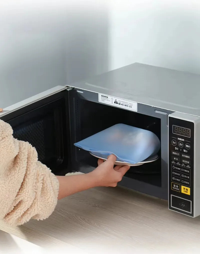 Silicone Zipper Bag,Reusable Multifunctional Fresh-keeping Storage Bag,Refrigerator Cooler Bags,Picnic Box(1000ml;1200ml) - AMULET RING STORE