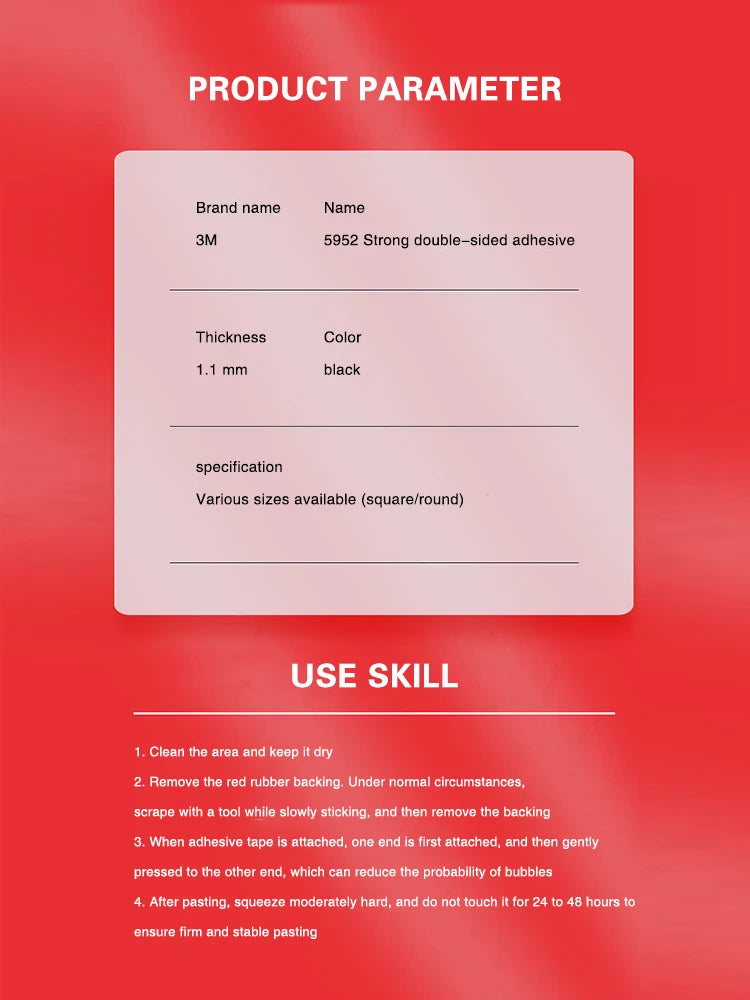 3M Extra Strong Double Sided Tape Adhesive 5604 3m Long 0.4mm Thick for Car Home Industry Special Strong Double-Sided Tape - AMULET RING STORE