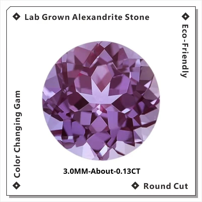 Lab Grown Alexandrite Stone High Quality Multiple Cuts Available Eco-Friendly Color Changing Gem Selectable Certificate