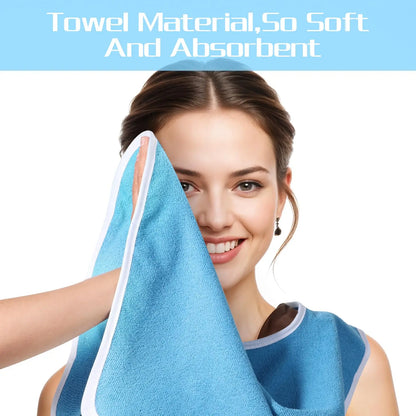 1/2pcs Adjustable Adult Bib Machine Washable for Elderly Adults to Prevent Drooling and Spills Adult Bibs for Eating Nursing Bib - AMULET RING STORE