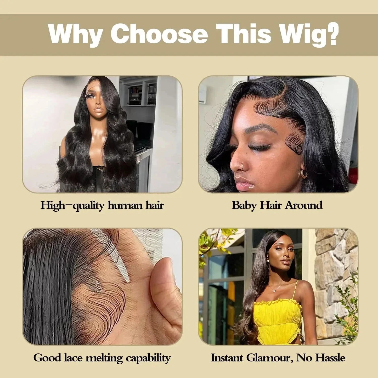 Loose Deep Wave 13x4 Lace Front Human Hair Black Wigs Deep Wave Brazilian 5x5 Closure Wear And Go Glueless Human Hair Curly Wigs - AMULET RING STORE