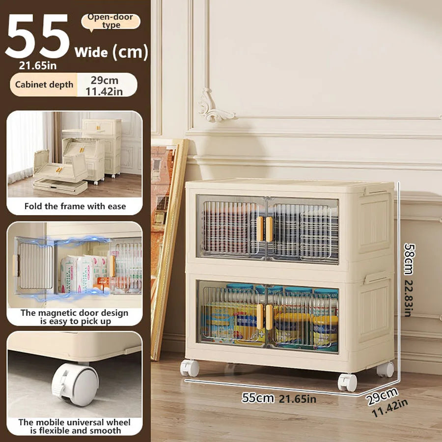 1/2/3/4/5 layers Multifunction Storage Cabinet Foldable Dustproof Wardrobe Easy-to-Install Storage Boxes - AMULET RING STORE
