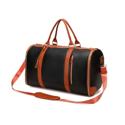 Fashion Large PU Folding Suit Storage Bag Women High Capacity Luggage Handbag Travel Sport Outdoor Multi Function Organizer