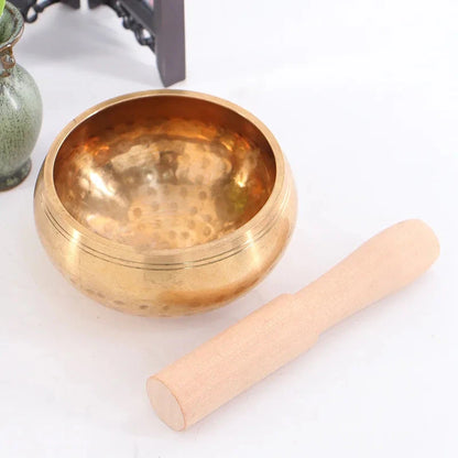 Large Tibetan Singing Mindfulness Bowl Meditation Quartz Bowls Sound Healing Instruments Yoga Nepal Yarn Handmade Decorative - AMULET RING STORE