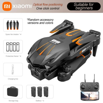 Xiaomi D88 Drone HD Dual Camera 3 Battery Professional Aerial Photography Optical Flow Hovering Gesture Shooting Folding Drone