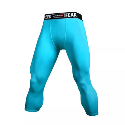 Men Kid Boy Girl GYM Capri Running Tight Pants Basketball Football Soccer Exercise Sport 3/4 Cropped Kneelet Leggings Shorts 714