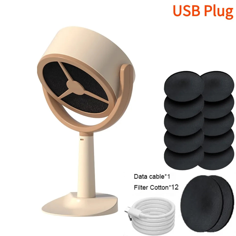 Desktop Range Hood Portable Extractor Exhaust Cooker Small Ventilator Suction For Smoking USB Home Kitchen Indoor BBQ Hot Pot - AMULET RING STORE