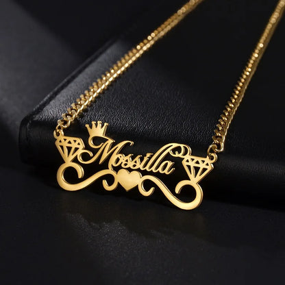 Custom Name Necklace 5mm Nk Chain Stainless Steel Jewelry For Women Personalized Chains Christmas Gift New Year Accessories
