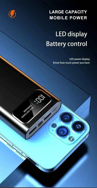VIVO 200000mAh LED Digital Display Power Bank High Capacity 120W Super Fast Charging Portable External Battery For IPhone New