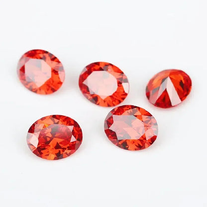 Size 2x3mm~13x18mm Oval Shape 5A CZ Stone Synthetic Gems Color Cubic Zirconia Loose Zircon For Jewelry Making - AMULET RING STORE