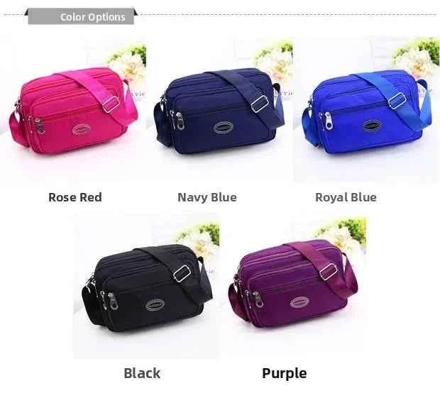 Casual Waterproof Nylon Canvas Ox Cloth Ladies oulder Bag Crossbody Bag Sport Sle Women's Handbag Soft Zipper Closure
