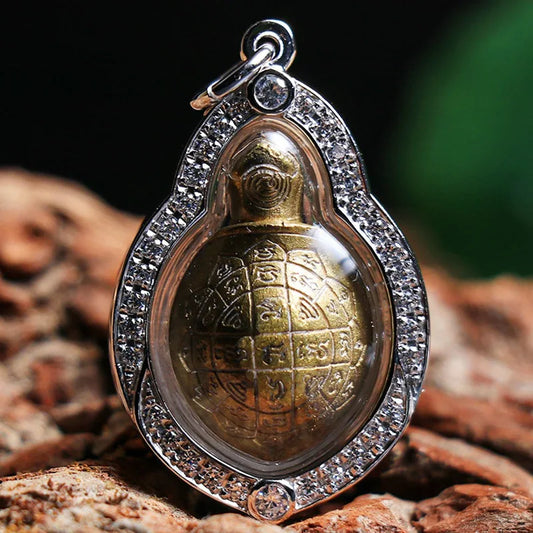 Vintage Thai Buddha Brand Turtles Pendant Necklace for Men Women Ward off Evil Spirits Amulet Necklace Reiki Jewelry