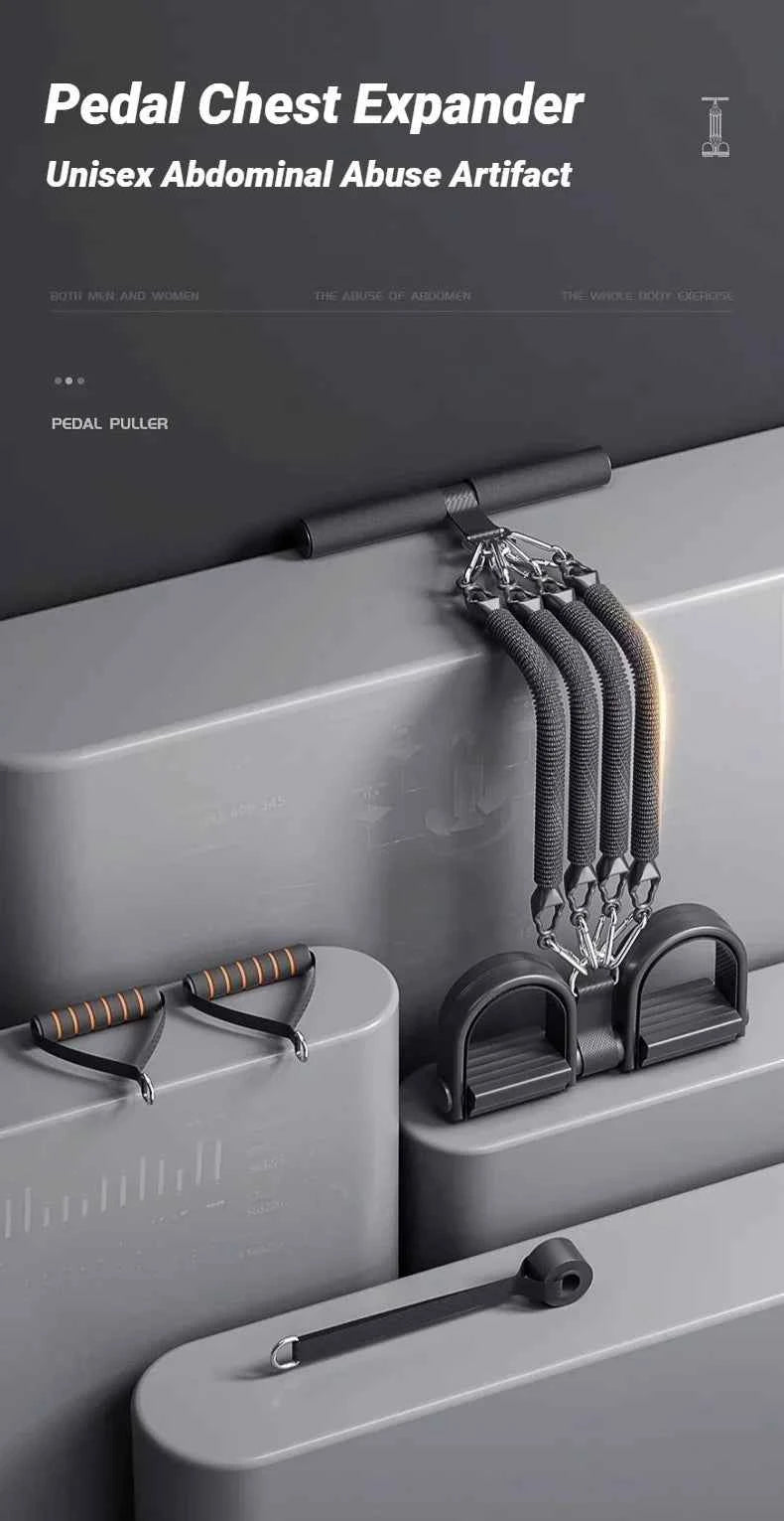 1pcPedal Tensioner for Home Fitness  Multifunctional Back Abdomen Ab Trainer for Men  Resistance Pull Exerciser